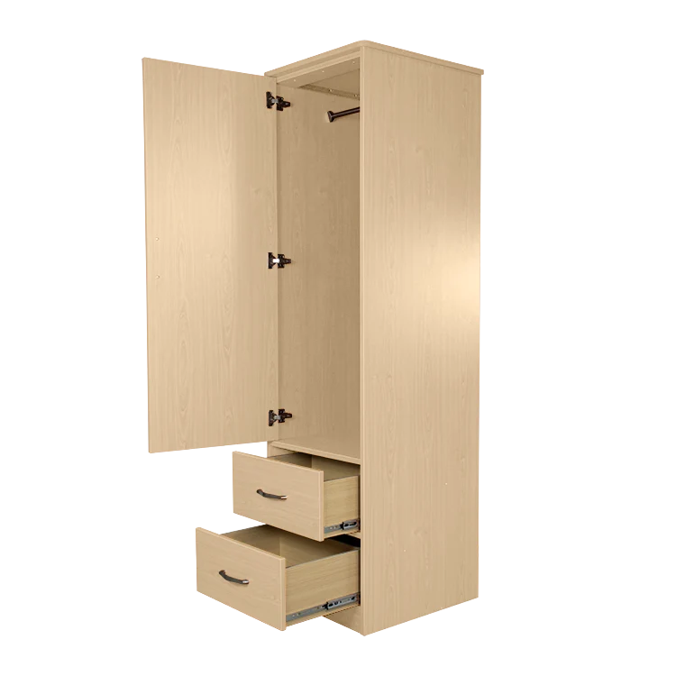 Glenshaw 1-Door 2-Drawer Wardrobe - Image 4