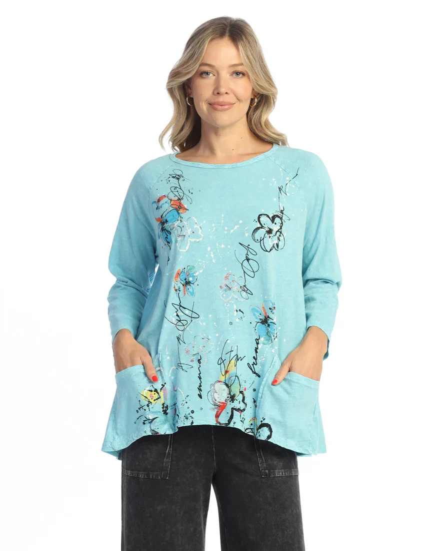 Mineral Wash Printed Pocket Tunic - Image 3