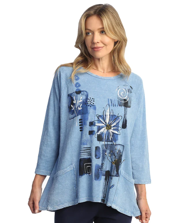 Mineral Wash Printed Pocket Tunic - Image 4