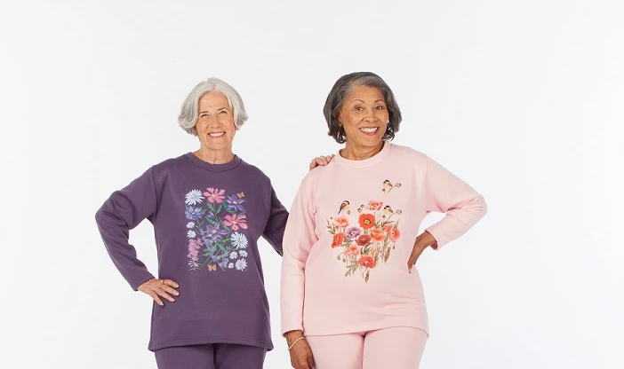 Printed Fleece Top