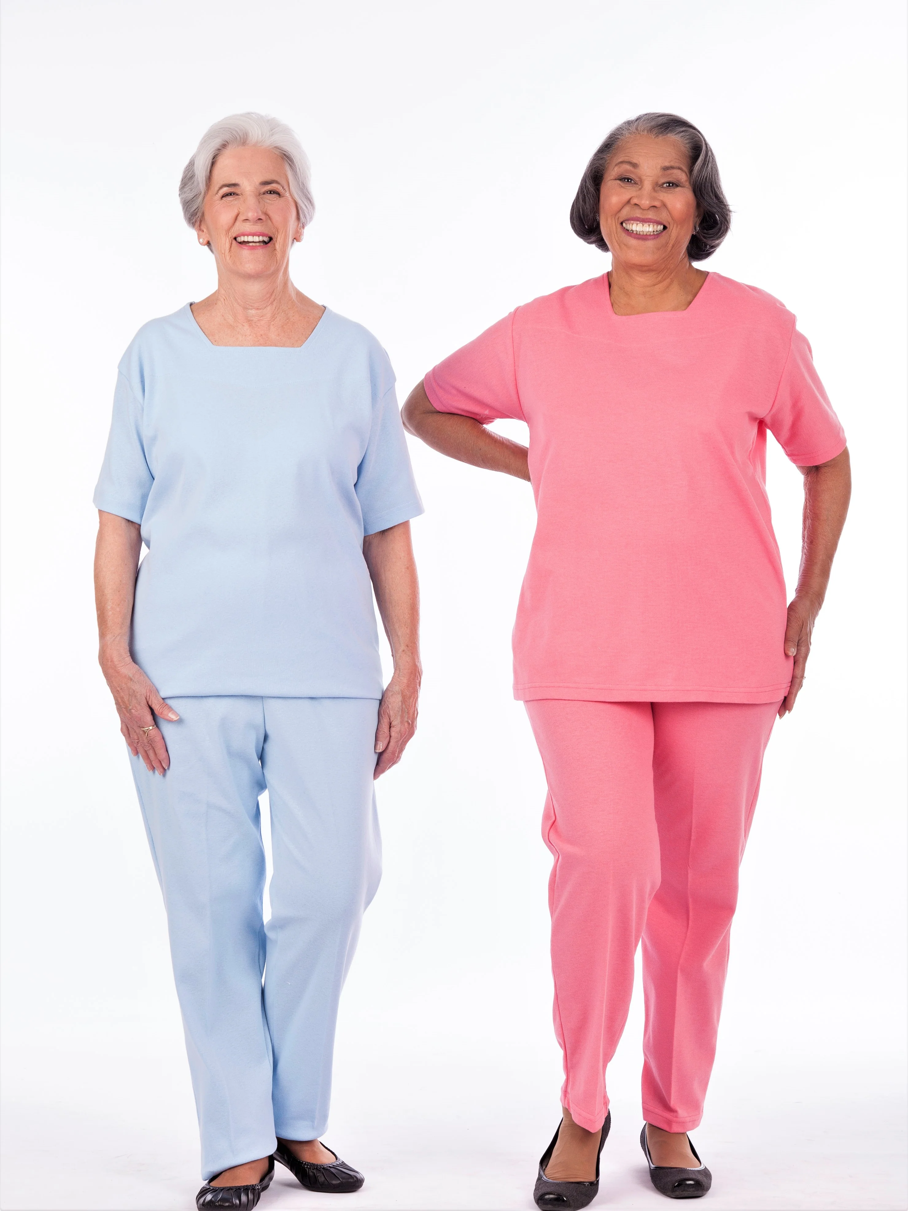 Solid Color Square Neck Outfit- Short Sleeve - Image 4