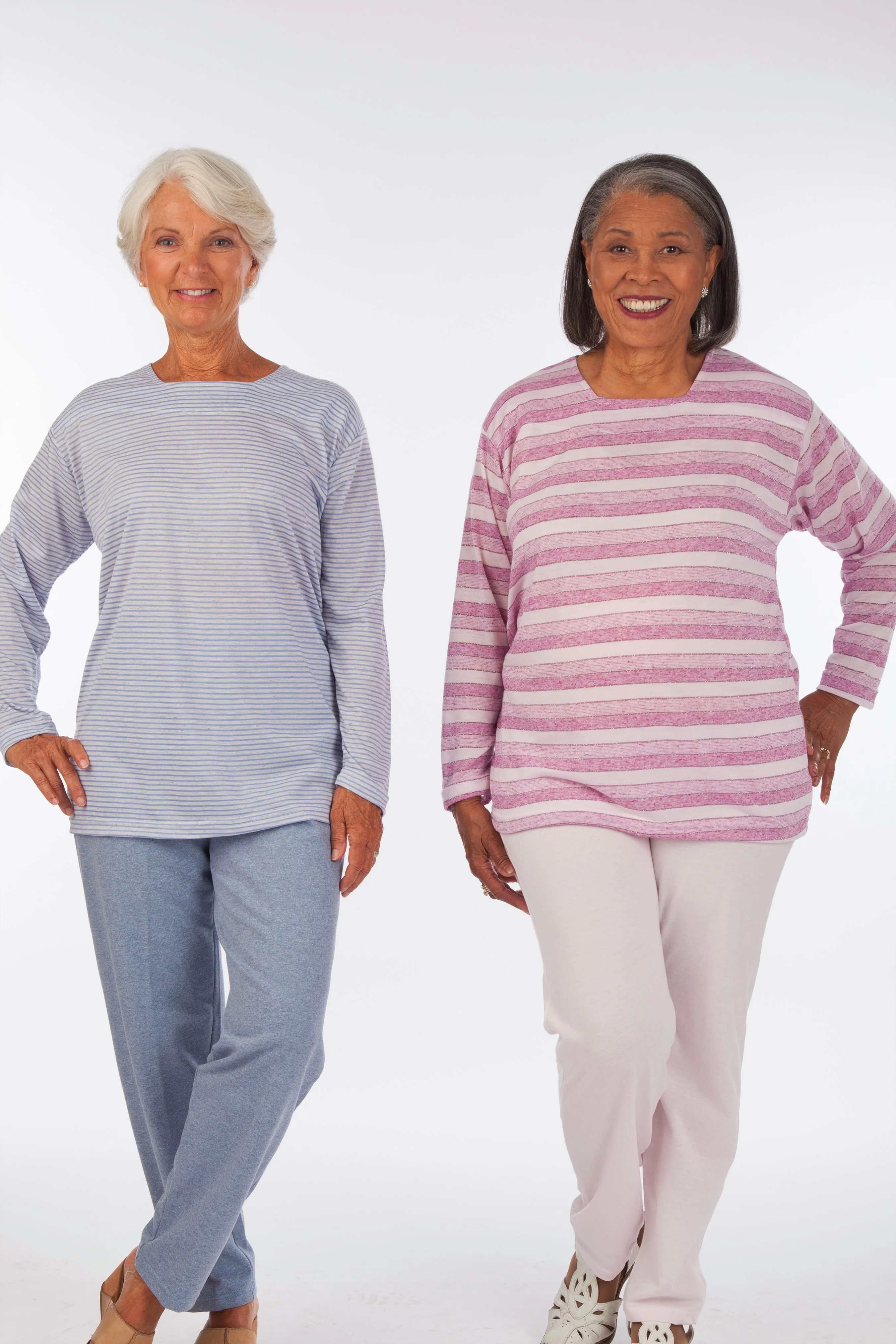 Striped Square Neck Outfit- Long Sleeve - Image 3