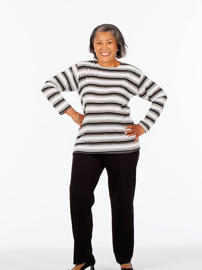 Striped Square Neck Outfit- Long Sleeve - Image 4